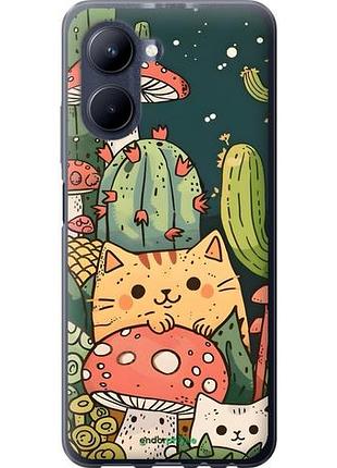 Чохол на realme c33 коти гриби