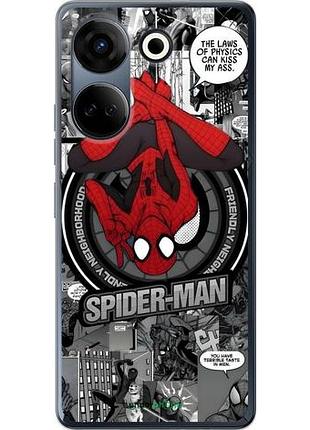 Чехол на tecno camon 20 pro человек паук, spiderman текно камон 20 про