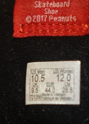 Высокие комбинированные черно-белые кеды vans sk8-hi/ peanuts принт joe cool 44 р. ( 28,5 см.) 4