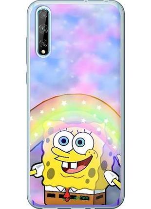 Чехол на huawei p smart s спанч боб, sponge bob хуавей п смарт с