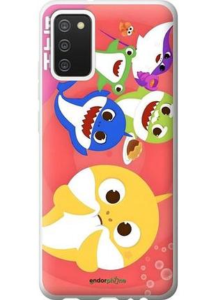 Чехол на samsung galaxy a02s a025f бейби шаркс