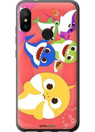 Чехол на xiaomi redmi 6 pro бейби шаркс сяоми редми 6 про