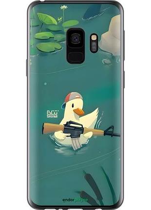 Чехол на samsung galaxy s9 уточка с автоматом самсунг с9