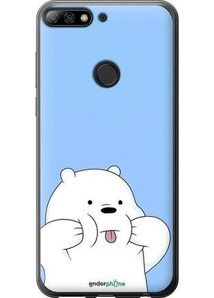 Чехол на huawei honor 7c pro милый мишка хуавей хонор 7с про