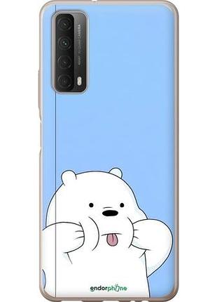 Чехол на huawei p smart 2021 милый мишка хуавей п смарт 2021