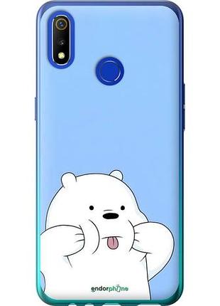 Чехол на realme 3 милый мишка риалми 3