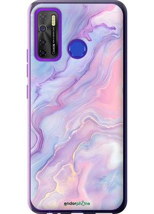 Чехол на tecno camon 15 нежный мрамор текно камон 15