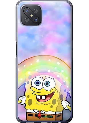 Чехол на oppo a92s спанч боб, sponge bob оппо а92с