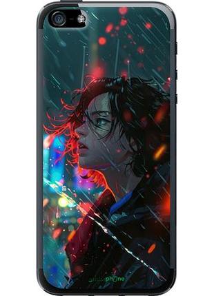 Чехол на iphone 5 ночные огни "6096u-18-10746"