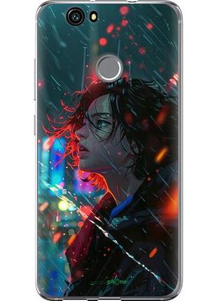 Чехол на huawei nova ночные огни "6096u-439-10746"