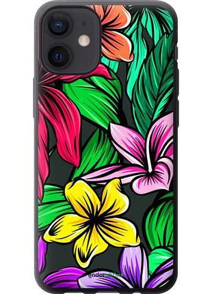 Чехол на iphone 12 mini тропические цветы 1 "4753u-2071-10746"
