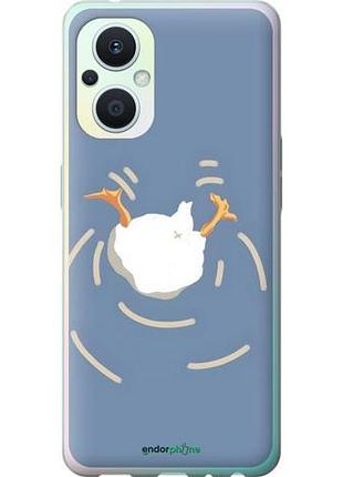 Чехол на oppo reno8 lite смешная утка, гусь оппо рено8 лайт
