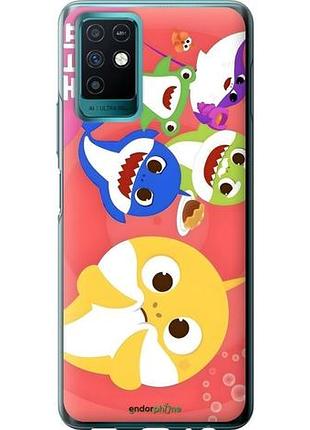 Чехол на infinix note 10 бейби шаркс инфикс ноут 10