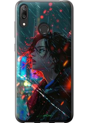 Чехол на huawei y7 2019 ночные огни "6096u-1638-10746"