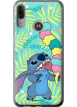Чехол на motorola moto e6 plus стич моторола мото е6 плюс