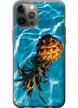 Чехол на iphone 12 pro max ананас на воде "4384u-2054-10746"