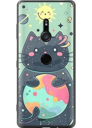 Чехол на sony xperia xz3 h9436 милый котик сони эксперия хз3 х9436