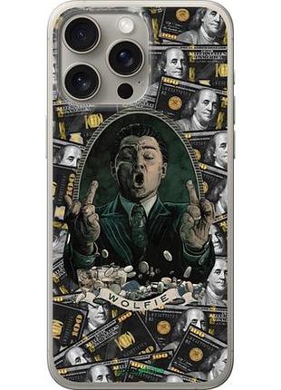 Чехол на iphone 15 pro max дикаприо – волк с уолл-стрит айфон 15 про макс