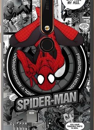 Чехол на nokia 6 2018 человек паук, spiderman нокиа 6 2018