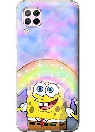Чехол на huawei p40 lite спанч боб, sponge bob хуавей п40 лайт