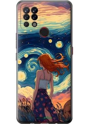 Чехол на tecno pova ld7 девушка арт текно пова лд7