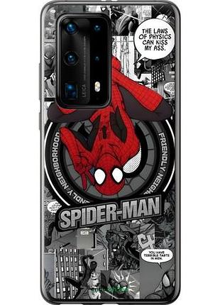 Чехол на huawei p40 pro plus человек паук, spiderman хуавей п40 про плюс
