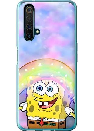 Чехол на realme x50 спанч боб, sponge bob риалми х50