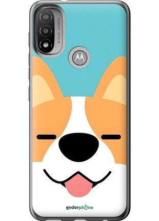 Чехол на motorola e20 забавный корги моторола е20