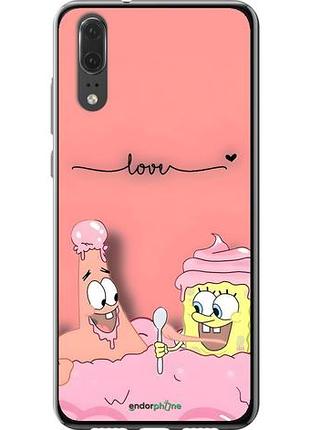 Чехол на huawei p20 спанч боб