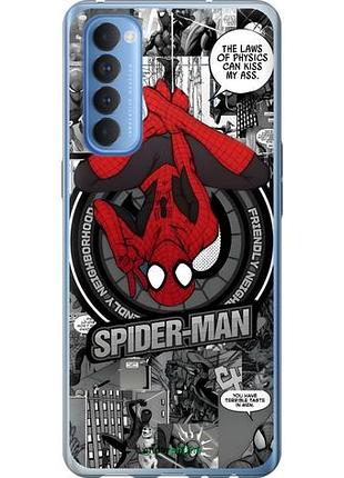 Чехол на oppo reno 4 pro человек паук, spiderman оппо рено 4 про