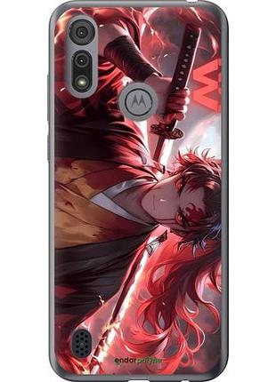 Чехол на motorola e6i аниме самурай моторола е6и