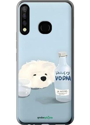 Чехол на tecno camon 12 cc7 пес водка текно камон 12 сс7