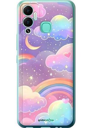 Чехол на infinix hot 12 play облака и радуга инфикс хот 12 плей
