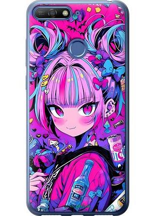 Чехол на huawei honor 7c аниме милаха хуавей хонор 7с