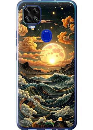 Чехол на zte blade v2020 арт волны зте блейд в2020