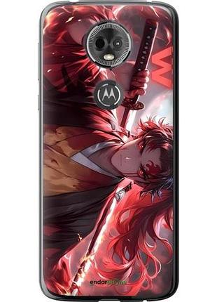 Чехол на motorola moto e5 plus аниме самурай моторола мото е5 плюс