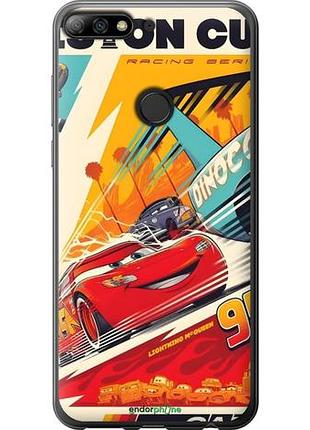 Чехол на huawei honor 7c pro тачки