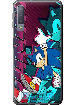 Чехол на samsung galaxy a7 (2018) a750f соник sonic самсунг а7 (2018) а750ф