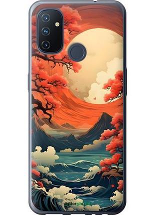 Чехол на oneplus nord n100 природа японии 1+ норд н100