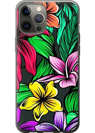 Чохол на iphone 12 pro max тропічні квіти 1 "4753u-2054-10746"