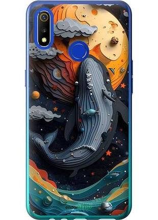 Чехол на realme 3 кит в космосе риалми 3