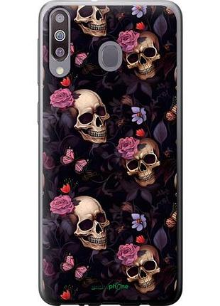 Чехол на samsung galaxy a40s a3050 черепа и розы самсунг а40с а3050