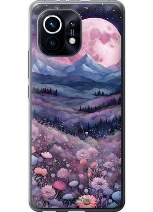 Чехол на xiaomi mi 11 ночь луна арт сяоми ми 11