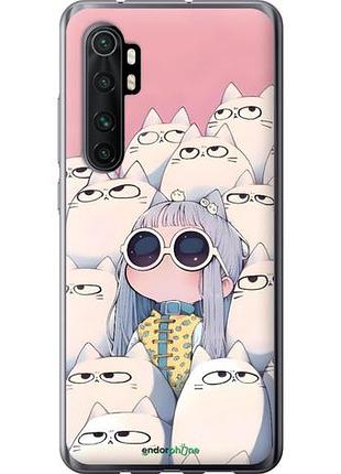 Чохол на xiaomi mi note 10 lite малюк з котами