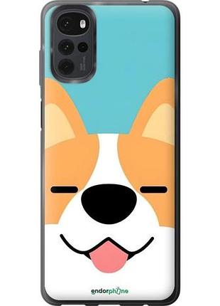 Чехол на motorola g22 забавный корги моторола г22