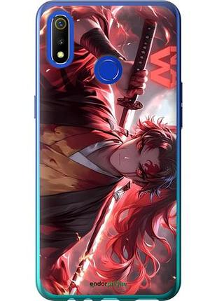 Чехол на realme 3 аниме самурай риалми 3