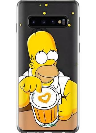 Чехол на samsung galaxy s10 гомер пиво самсунг с10