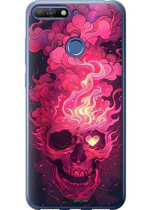 Чехол на huawei y6 prime 2018 череп арт хуавей у6 прайм 2018