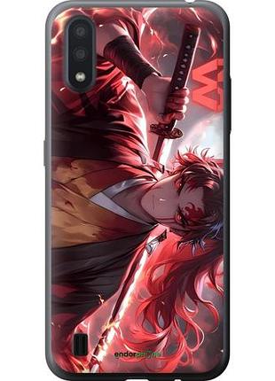 Чехол на samsung galaxy a01 a015f аниме самурай самсунг а01 а015ф