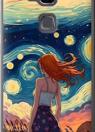 Чохол на huawei ascend mate 7 дівчина арт